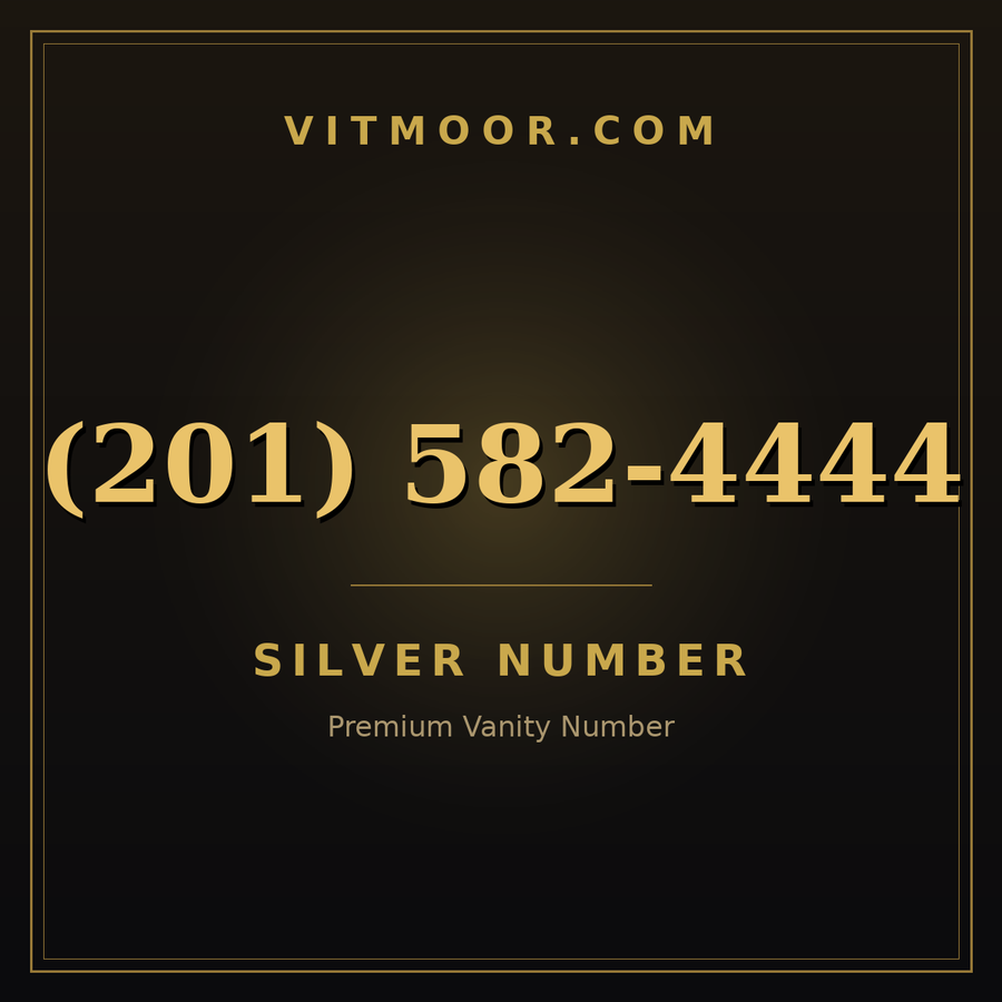 VITMOOR Silver premium number (201) 582-4444