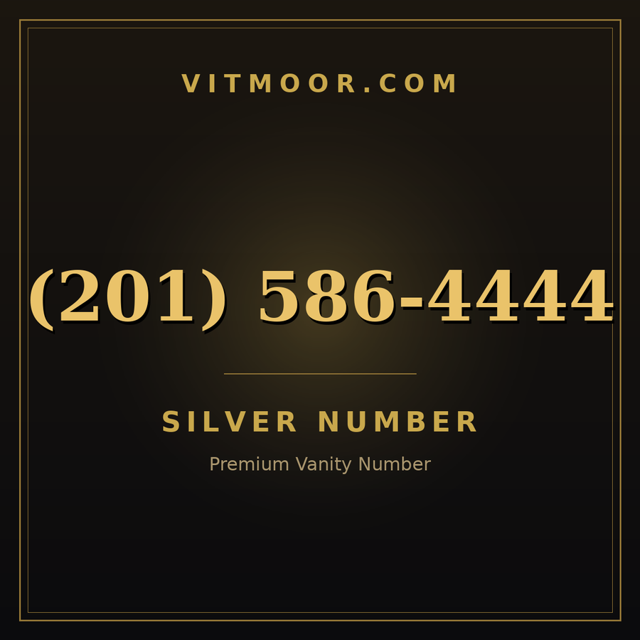 VITMOOR Silver premium number (201) 586-4444