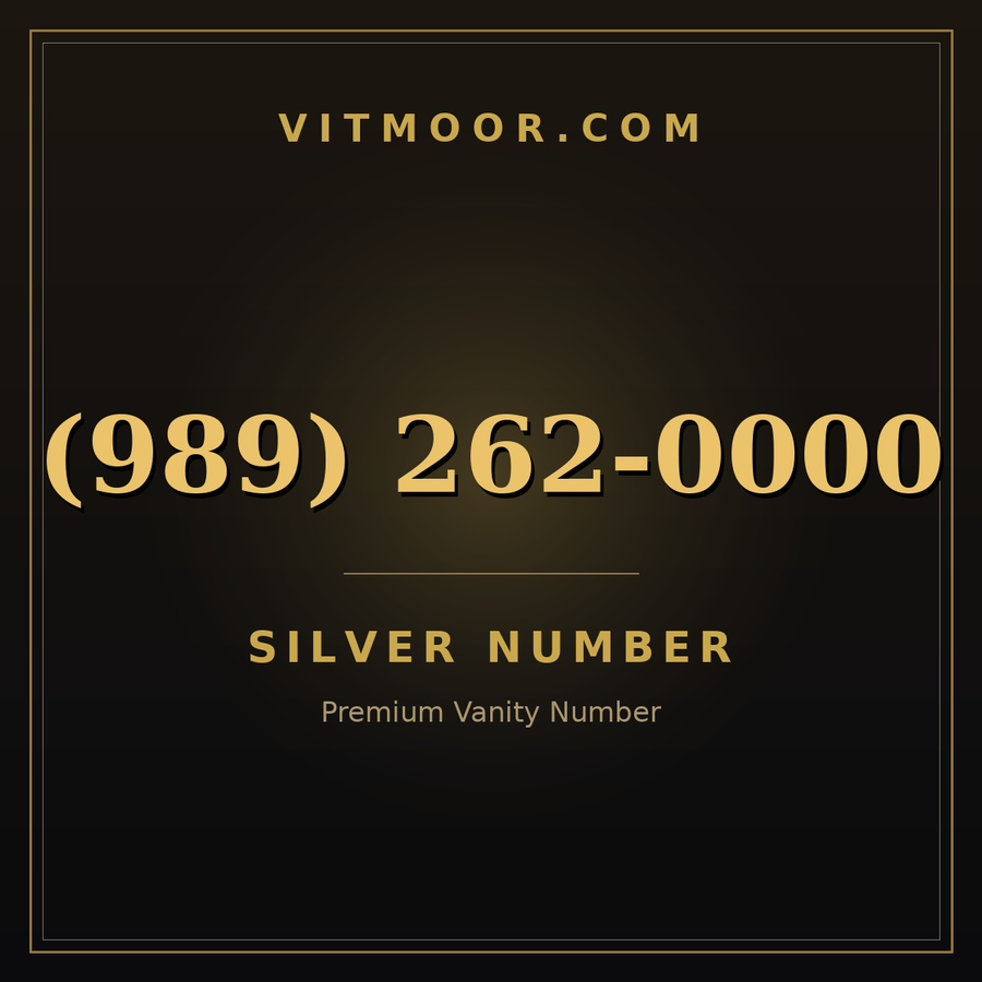 VITMOOR Silver premium number (989) 262-0000