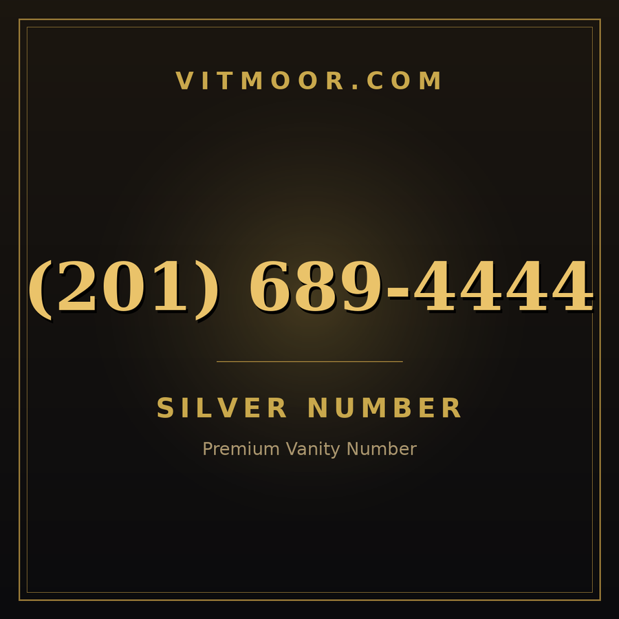 VITMOOR Silver premium number (201) 689-4444