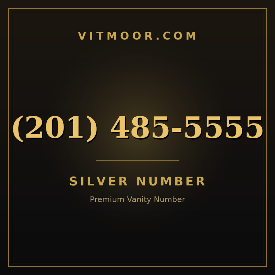 VITMOOR Silver premium number (201) 485-5555