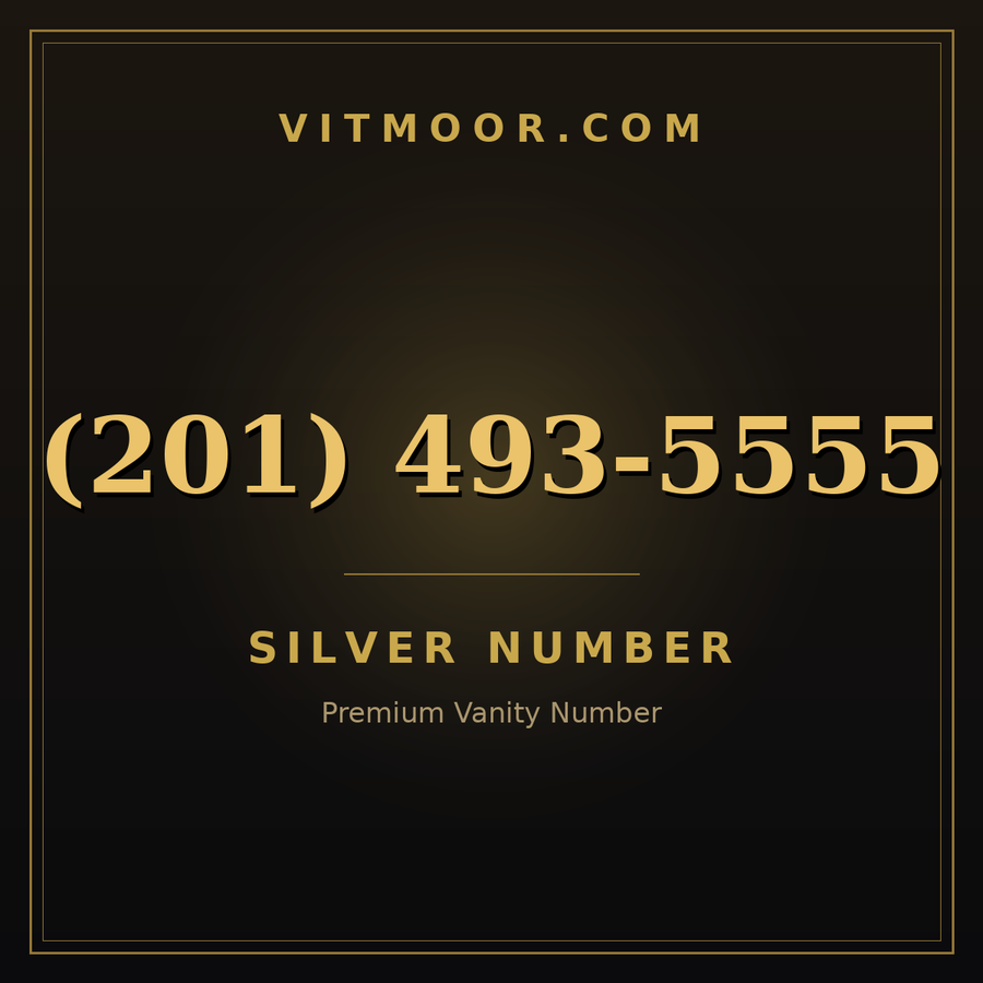 VITMOOR Silver premium number (201) 493-5555