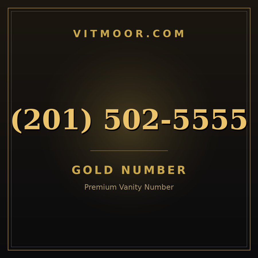 VITMOOR Gold premium number (201) 502-5555