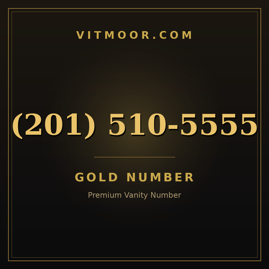 VITMOOR Gold premium number (201) 510-5555