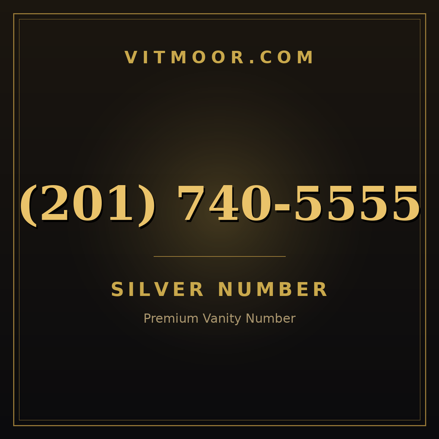 VITMOOR Silver premium number (201) 740-5555