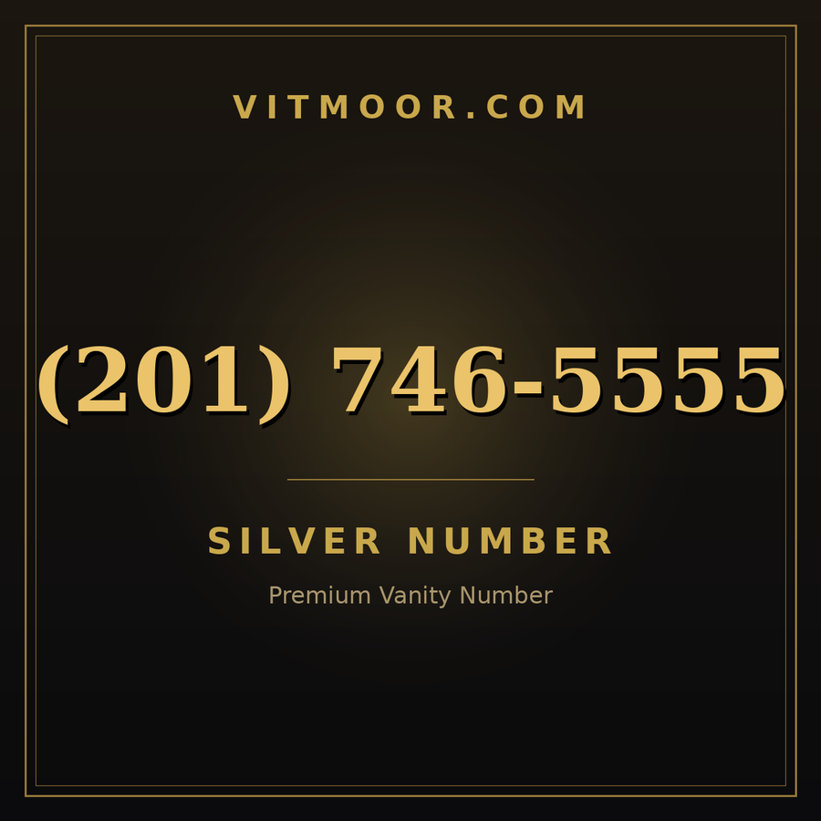 VITMOOR Silver premium number (201) 746-5555