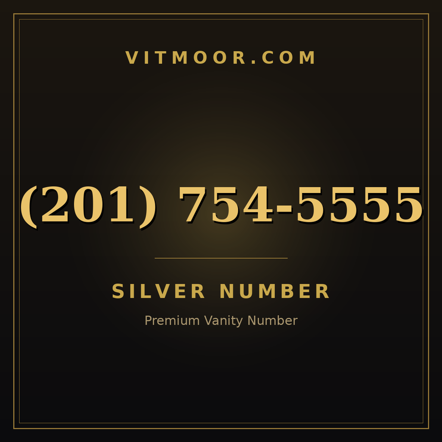 VITMOOR Silver premium number (201) 754-5555