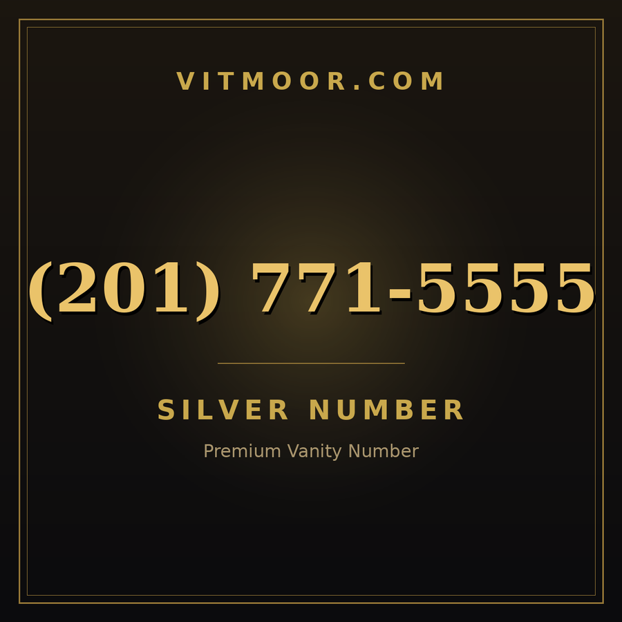 VITMOOR Silver premium number (201) 771-5555