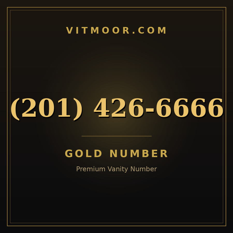VITMOOR Gold premium number (201) 426-6666