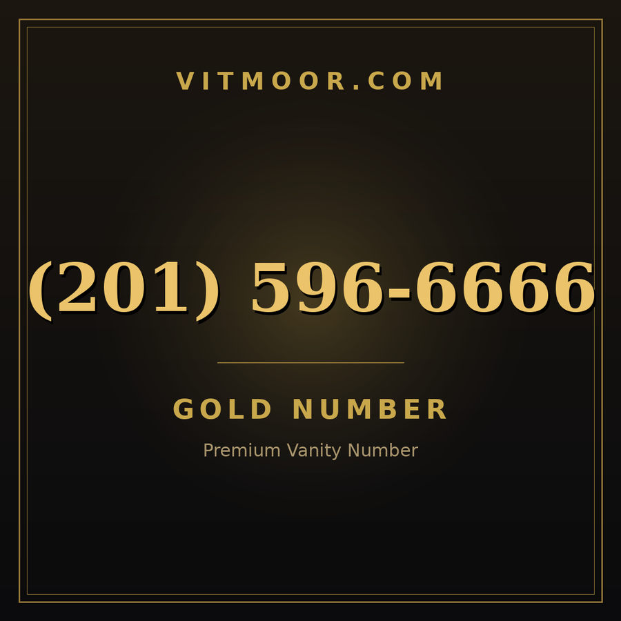 VITMOOR Gold premium number (201) 596-6666