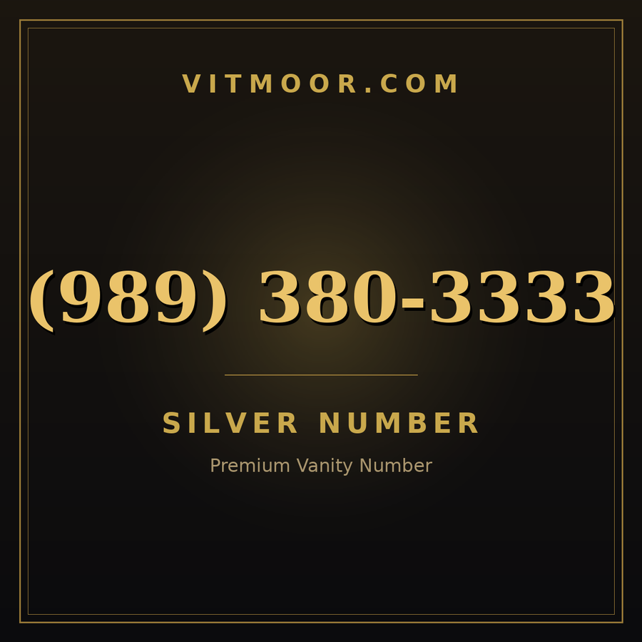 VITMOOR Silver premium number (989) 380-3333