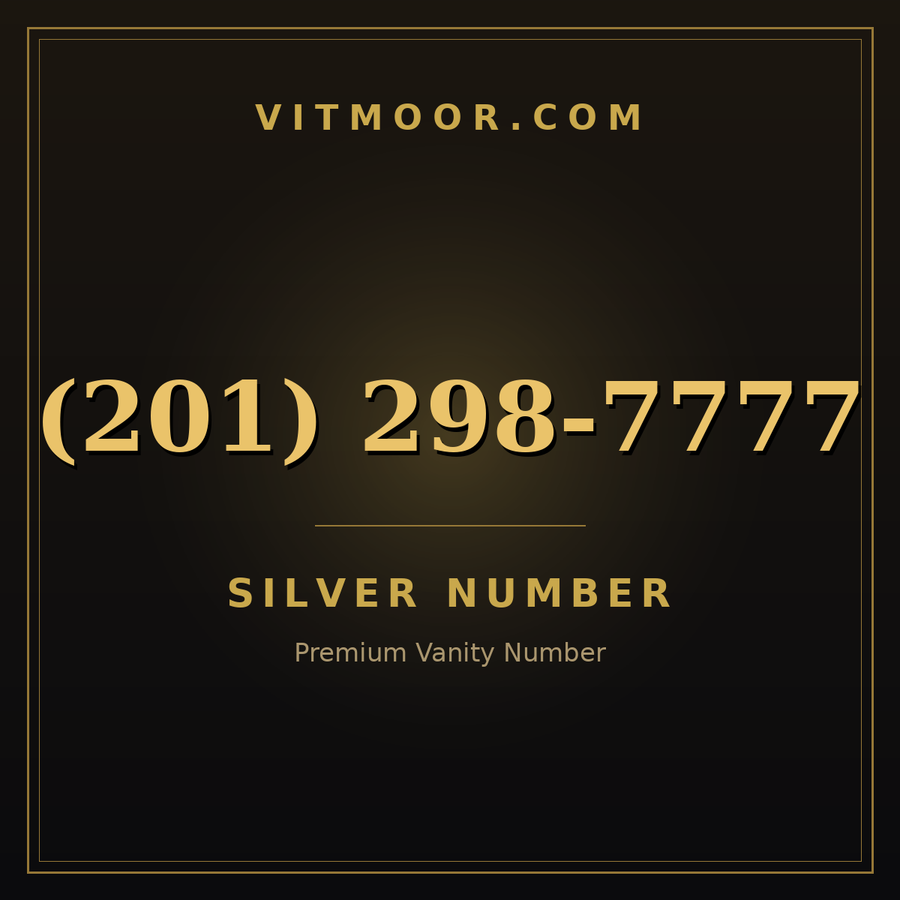 VITMOOR Silver premium number (201) 298-7777