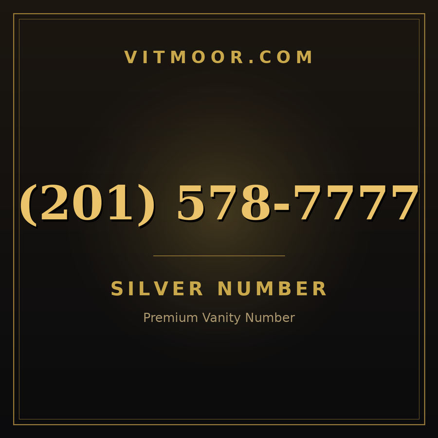 VITMOOR Silver premium number (201) 578-7777