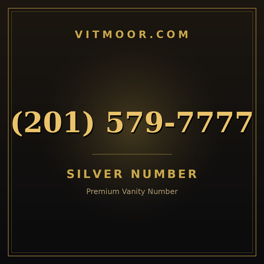 VITMOOR Silver premium number (201) 579-7777