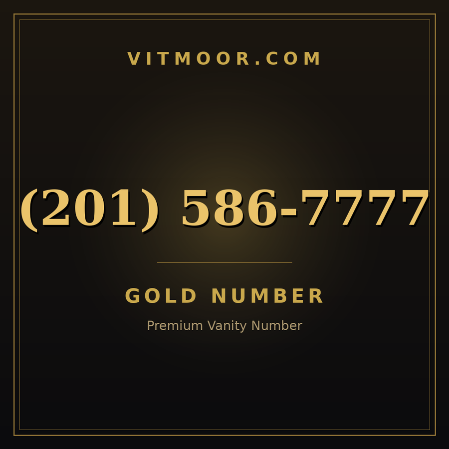 VITMOOR Gold premium number (201) 586-7777