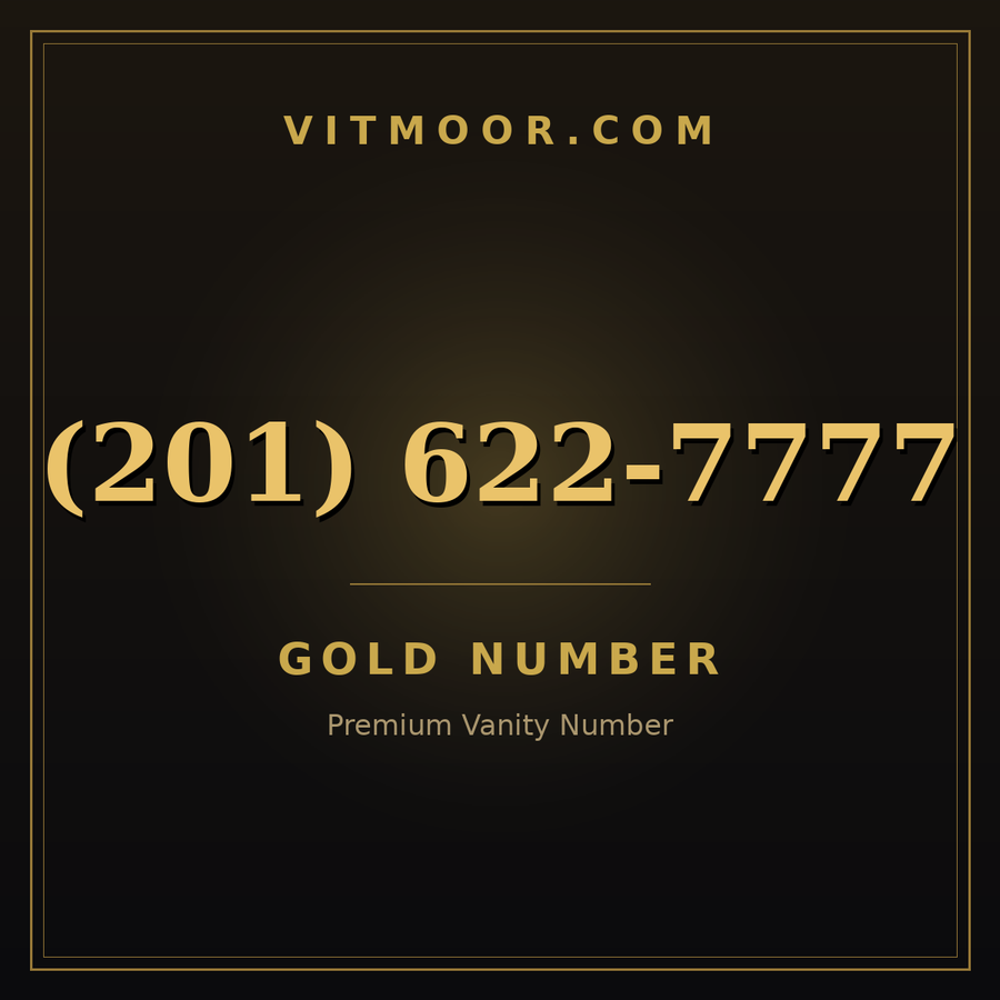 VITMOOR Gold premium number (201) 622-7777