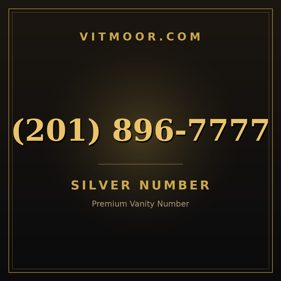 VITMOOR Silver premium number (201) 896-7777