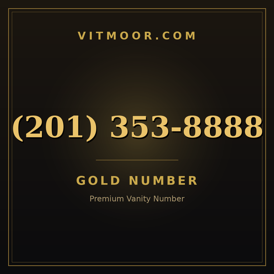 VITMOOR Gold premium number (201) 353-8888