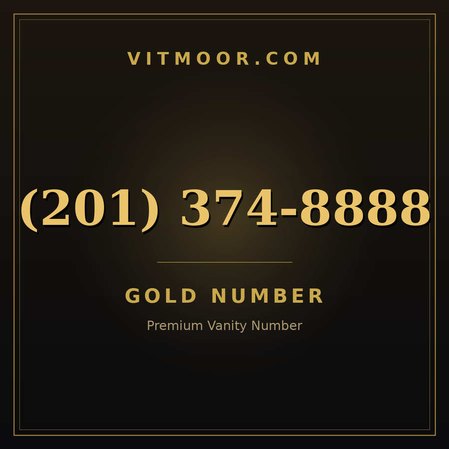VITMOOR Gold premium number (201) 374-8888