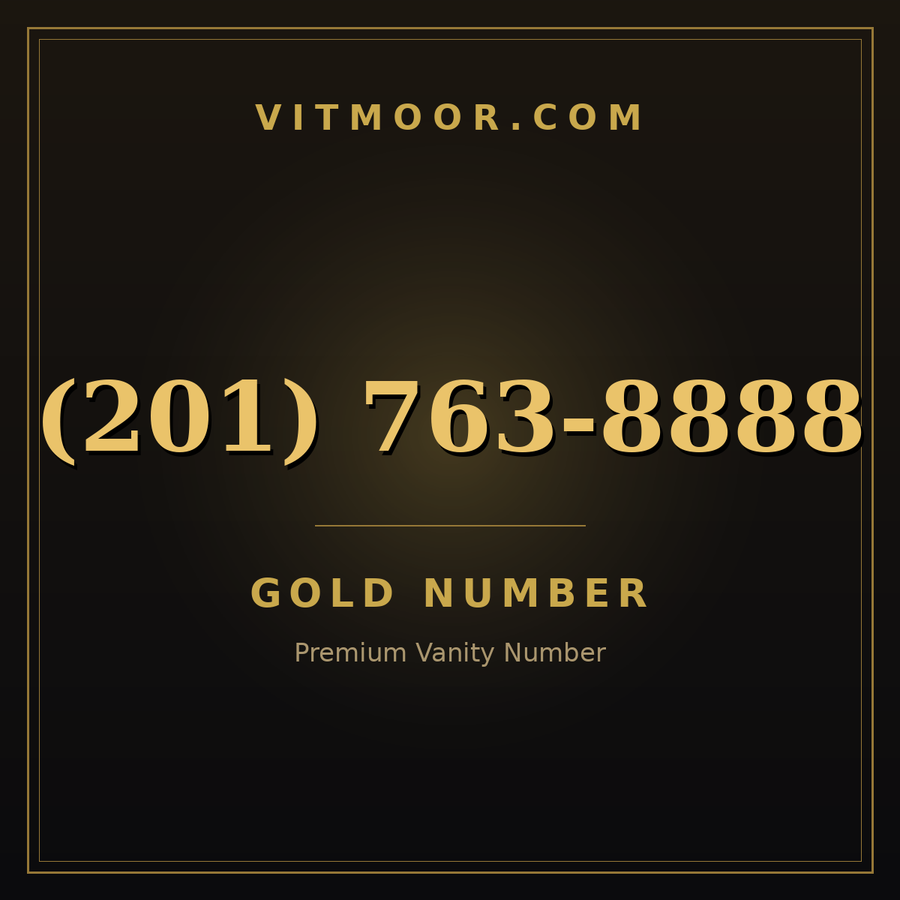 VITMOOR Gold premium number (201) 763-8888