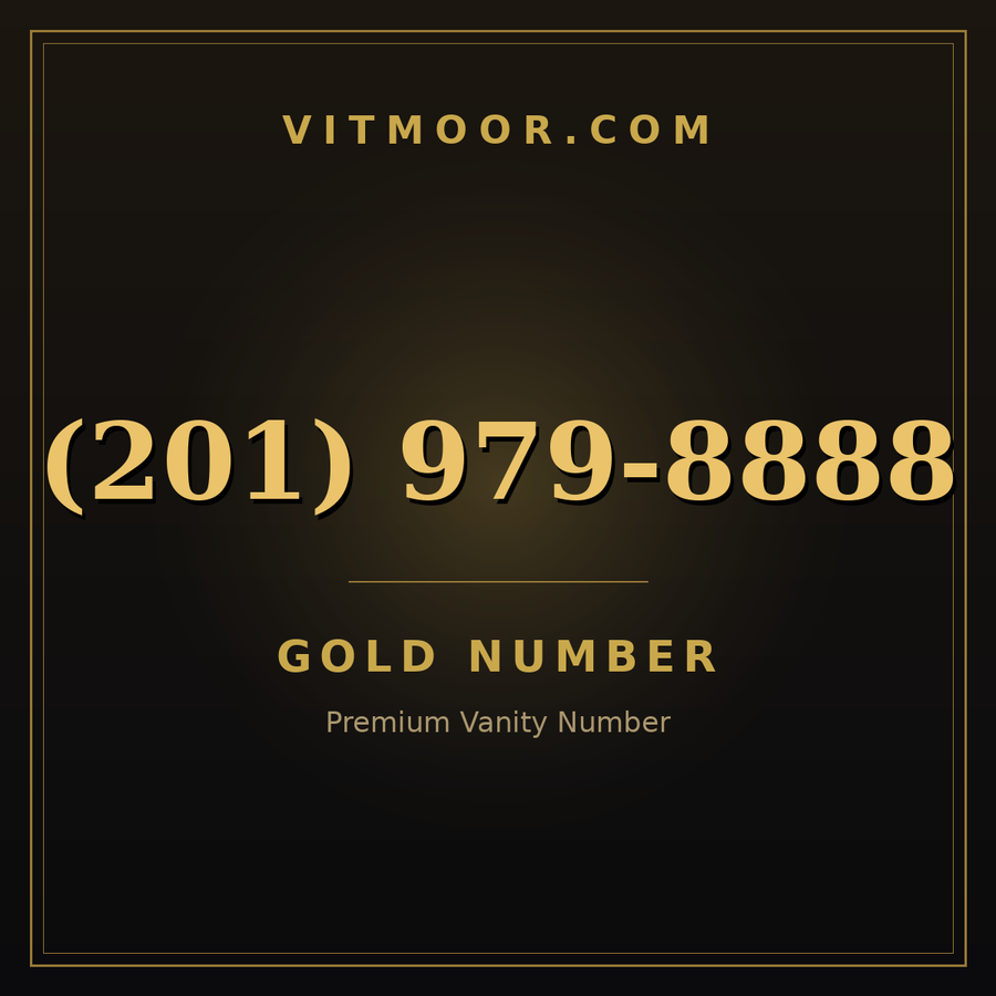 VITMOOR Gold premium number (201) 979-8888