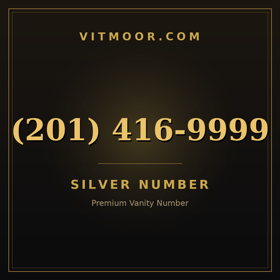 VITMOOR Silver premium number (201) 416-9999