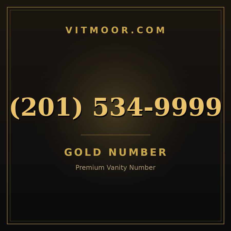 VITMOOR Gold premium number (201) 534-9999