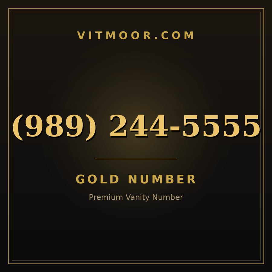VITMOOR Gold premium number (989) 244-5555