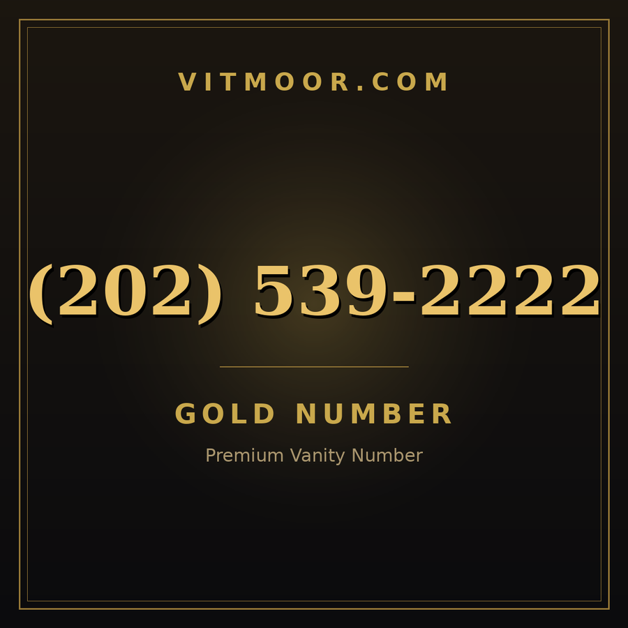 VITMOOR Gold premium number (202) 539-2222