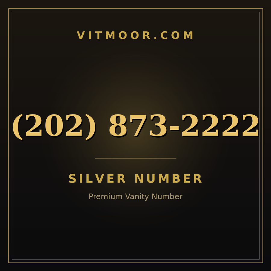 VITMOOR Silver premium number (202) 873-2222
