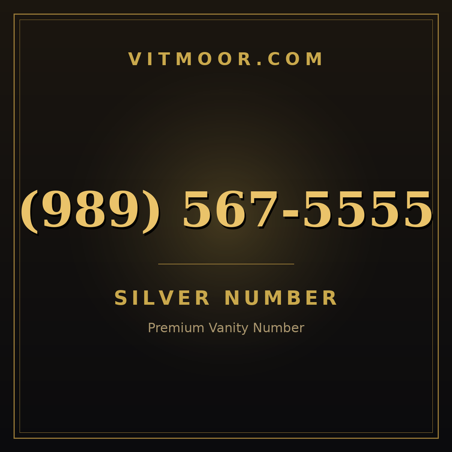 VITMOOR Silver premium number (989) 567-5555