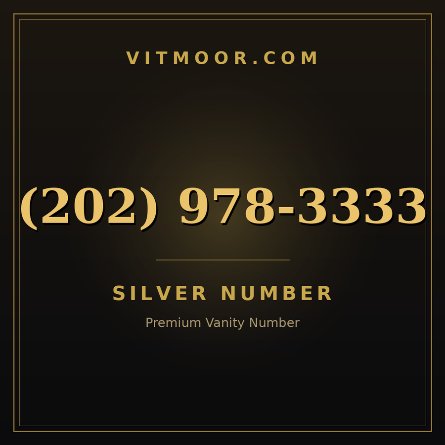 VITMOOR Silver premium number (202) 978-3333