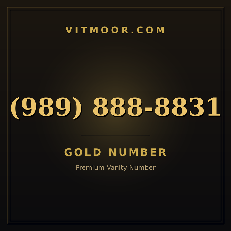 VITMOOR Gold premium number (989) 888-8831