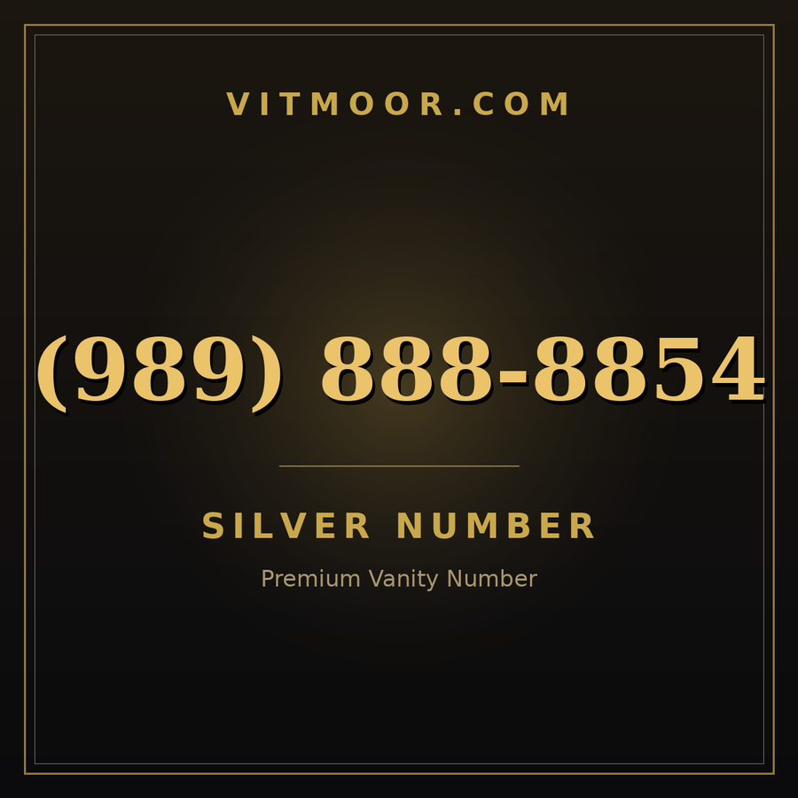 VITMOOR Silver premium number (989) 888-8854