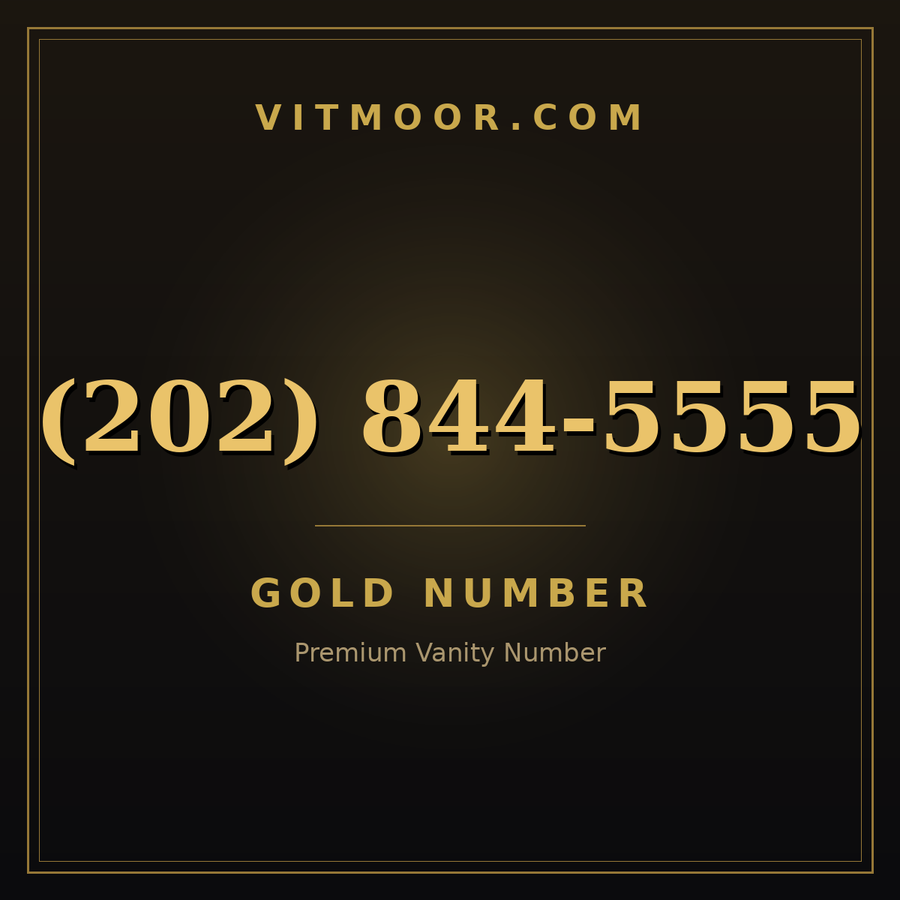 VITMOOR Gold premium number (202) 844-5555