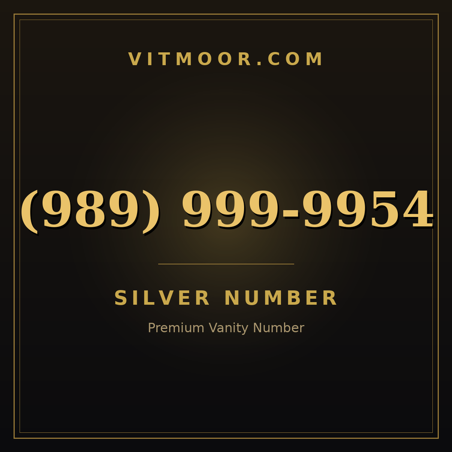 VITMOOR Silver premium number (989) 999-9954