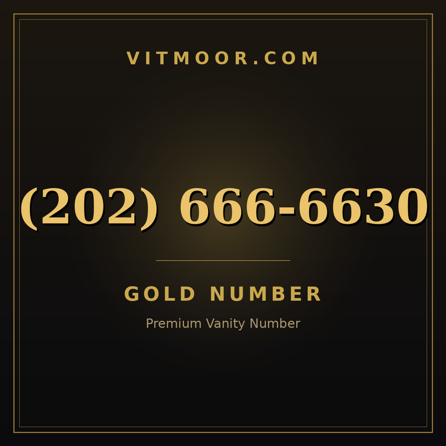 VITMOOR Gold premium number (202) 666-6630