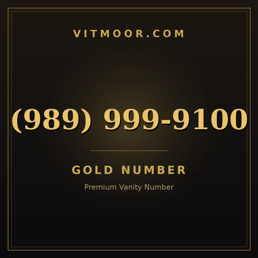 VITMOOR Gold premium number (989) 999-9100