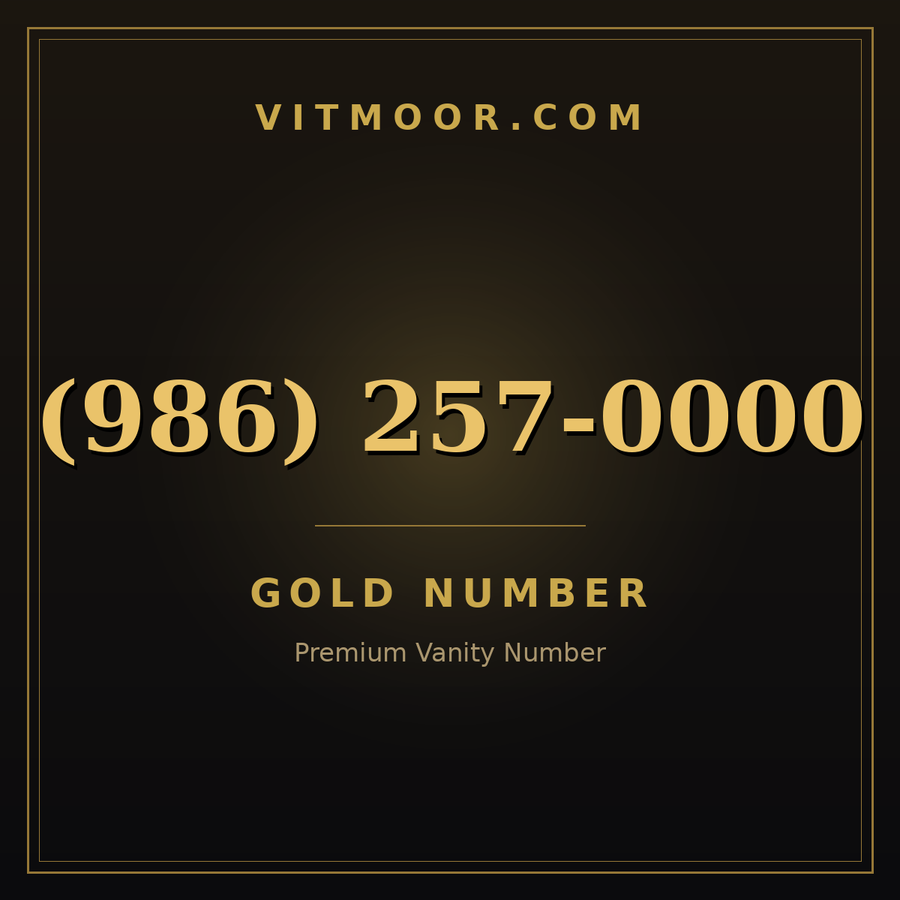 VITMOOR Gold premium number (986) 257-0000
