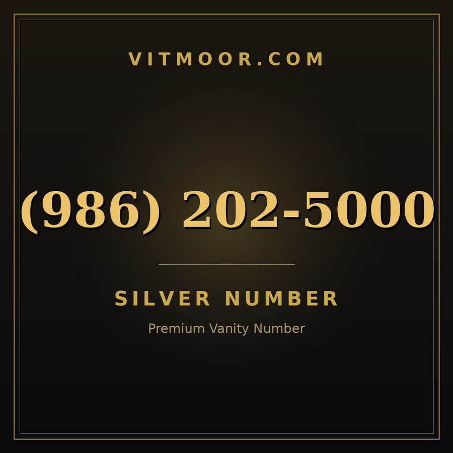 VITMOOR Silver premium number (986) 202-5000