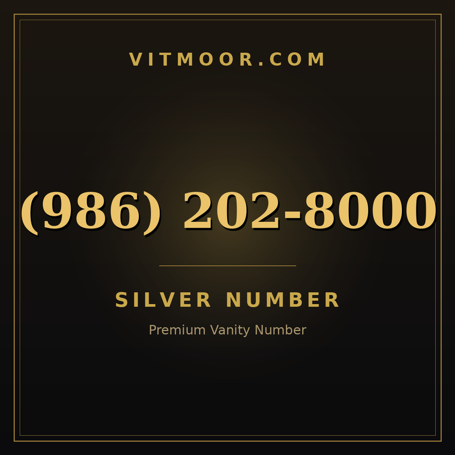 VITMOOR Silver premium number (986) 202-8000