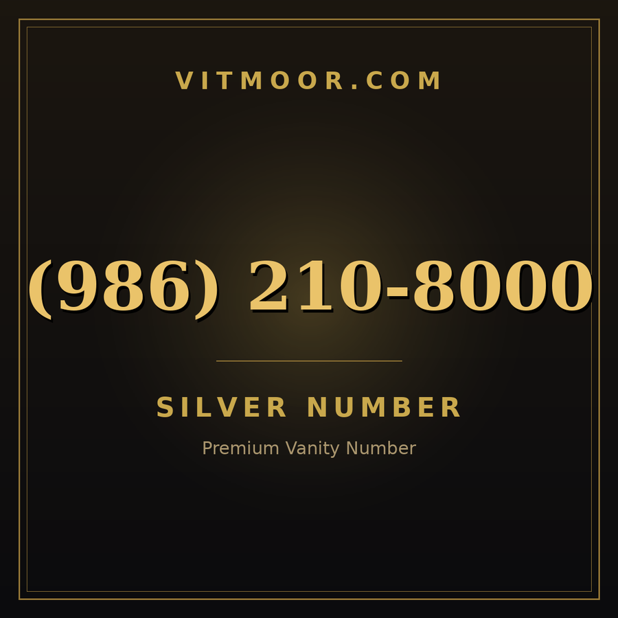 VITMOOR Silver premium number (986) 210-8000
