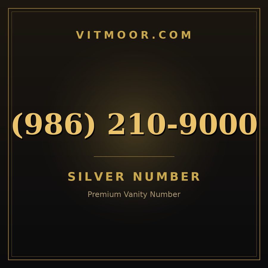 VITMOOR Silver premium number (986) 210-9000