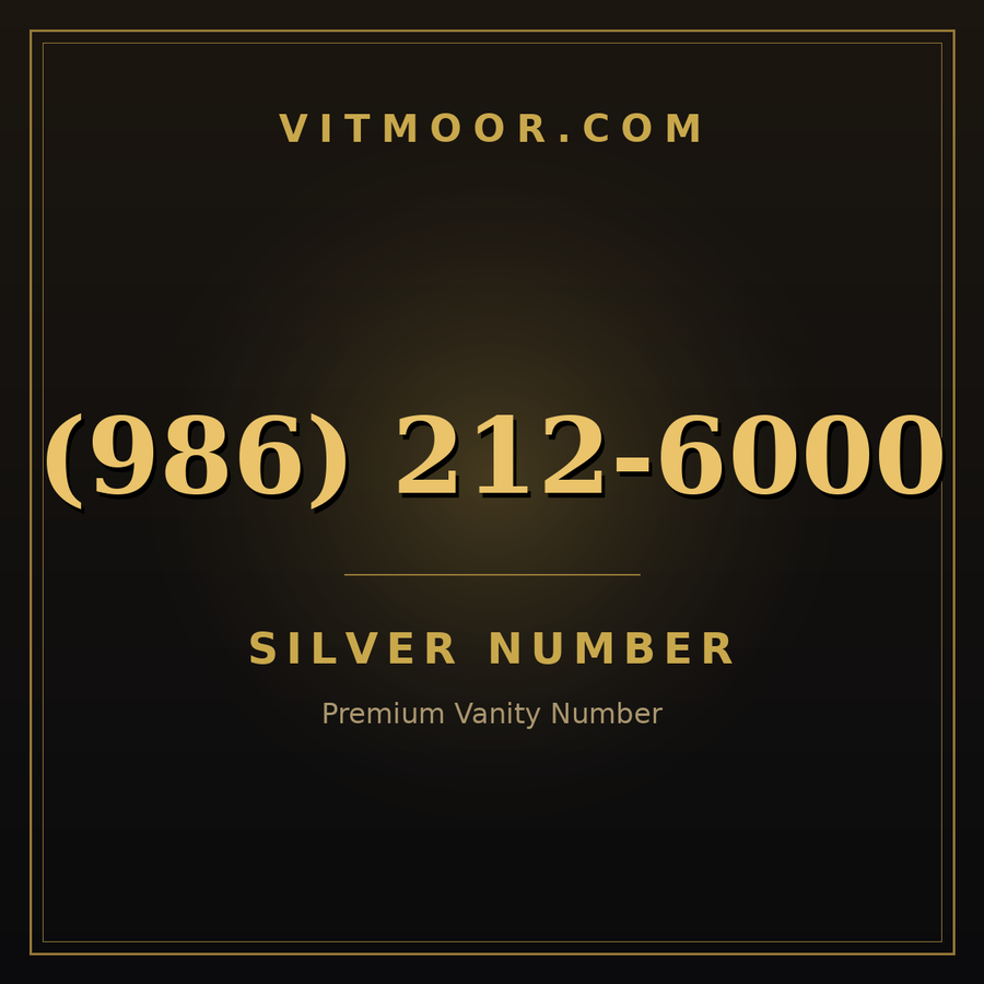 VITMOOR Silver premium number (986) 212-6000