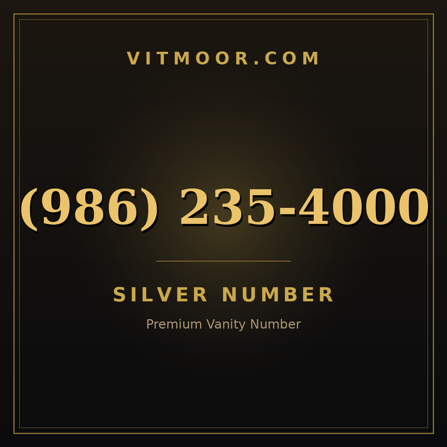 VITMOOR Silver premium number (986) 235-4000