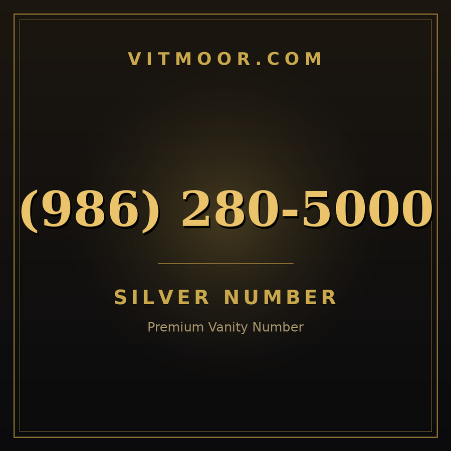 VITMOOR Silver premium number (986) 280-5000