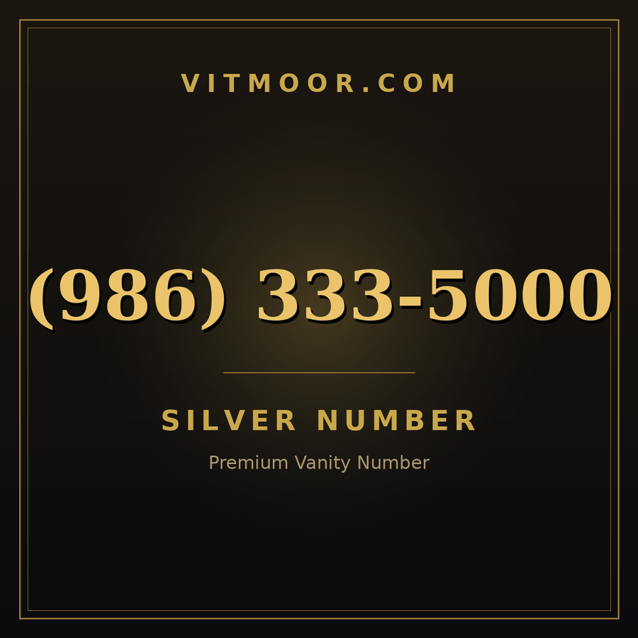 VITMOOR Silver premium number (986) 333-5000
