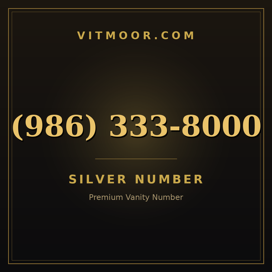 VITMOOR Silver premium number (986) 333-8000