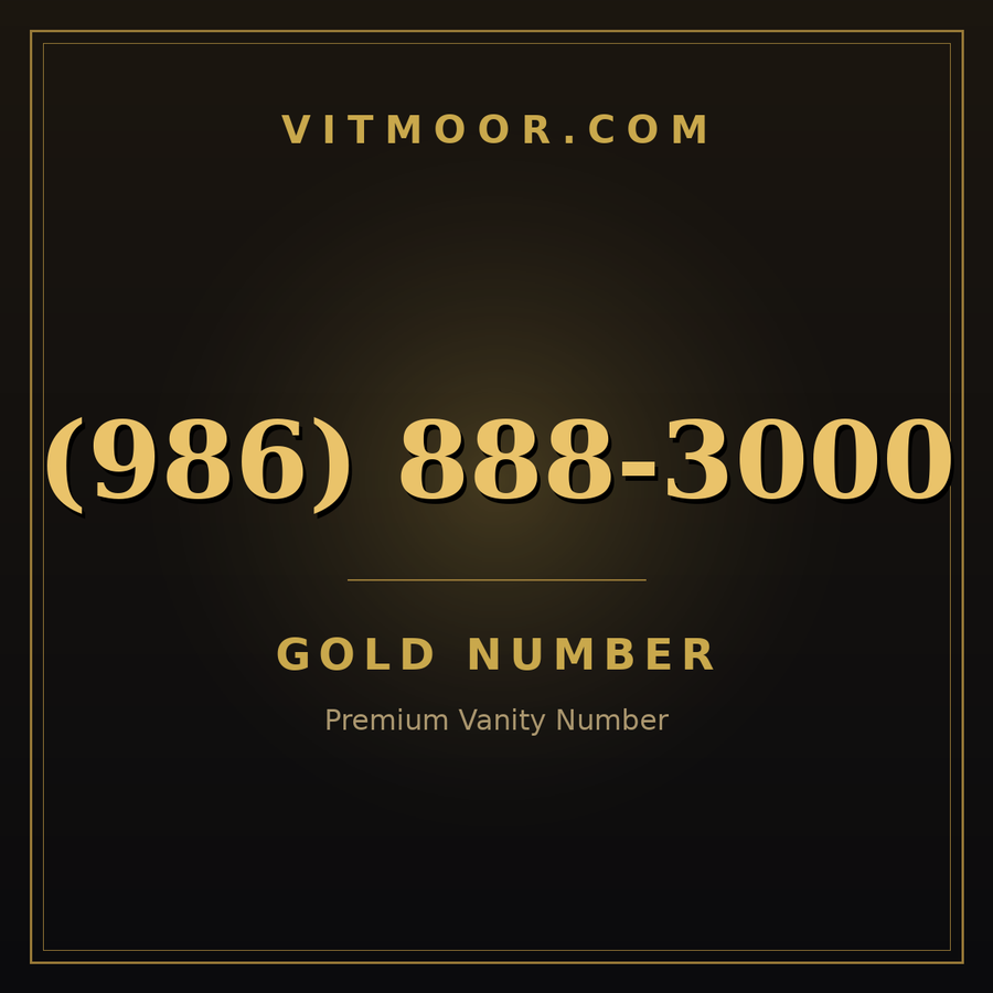 VITMOOR Gold premium number (986) 888-3000