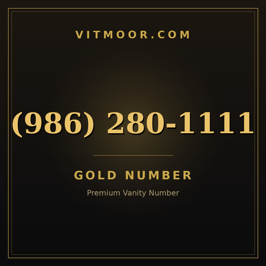 VITMOOR Gold premium number (986) 280-1111